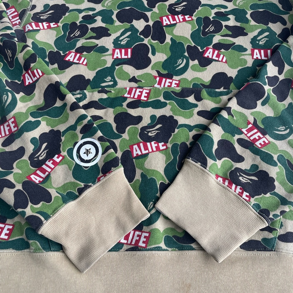 MINT Bape X Alife ABC Camo Pullover Shark Hoodie Size Medium A Bathing Ape Rare - Picture 9 of 15